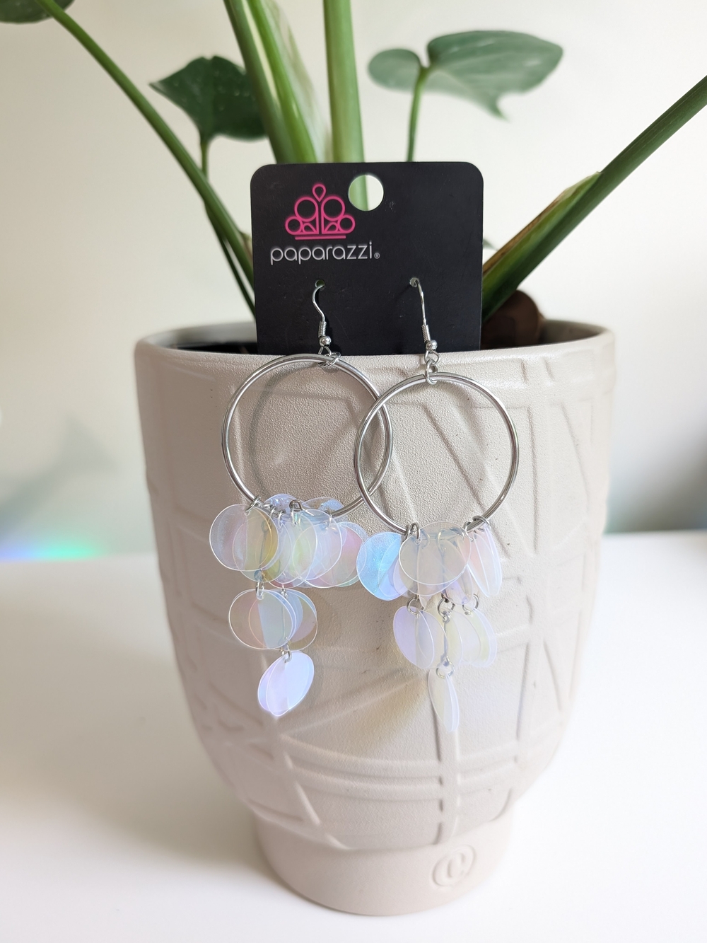 Paparazzi Iridescent Hoop Dangle Earrings